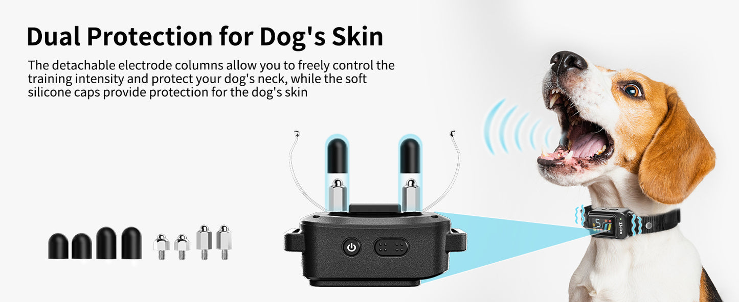 Zlolen BC02 AI Dog Bark Collar Smart Rechargeable AI Upgrade Anti Barking Collar for Dogs